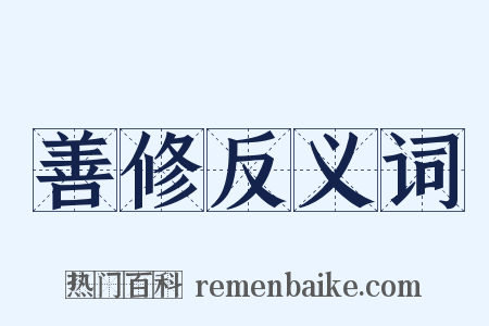善修反义词是什么意思的图片